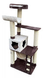 Gimnasio Rascador Para Gatos de 6 Niveles Con Cuna Torre 1.50 mts